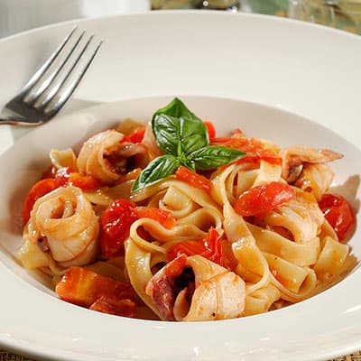 Lula com Tagliatelle